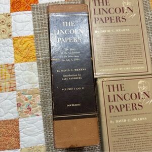 The Lincoln Papers  by David Mearns 2 vol set w slipcase 1948 FIRST ed Civil War